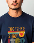 45th Anniversary Shirt for Couple, Together Since 1980 Tee, Husband and Wife Matching Shirt, Est. 1980 Love Gift, Golden Anniversary T-Shirt