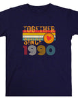 35th Anniversary Shirt, Est. 1990 Matching Couple Tees, Wifey & Hubby Gift, Married Since 1990 Custom Husband and Wife T-Shirt