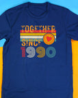 35th Anniversary Shirt, Est. 1990 Matching Couple Tees, Wifey & Hubby Gift, Married Since 1990 Custom Husband and Wife T-Shirt