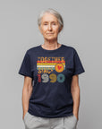 35th Anniversary Shirt, Est. 1990 Matching Couple Tees, Wifey & Hubby Gift, Married Since 1990 Custom Husband and Wife T-Shirt