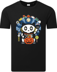 T-Shirt aus Bio-Baumwolle mit Halloween-Glückskatzen-Grafik