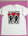 Keith Haring Inspired T-Shirt - Love and Kiss Pop Art Tee, Perfect Valentine Gift