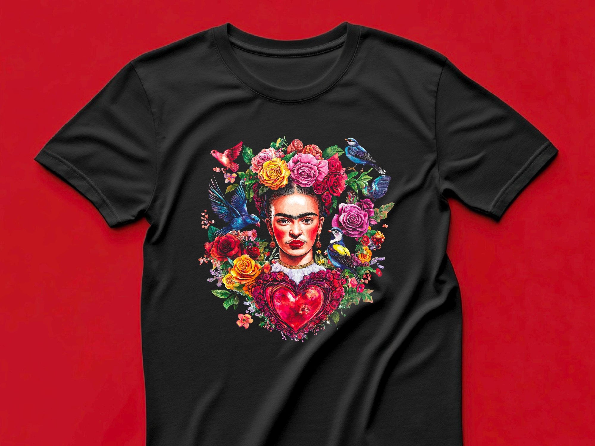 Valentine T-Shirt | Frida Kahlo Art Tee | Unique Gift for Her | Women&#39;s Cute Love Shirt for Valentine&#39;s Day