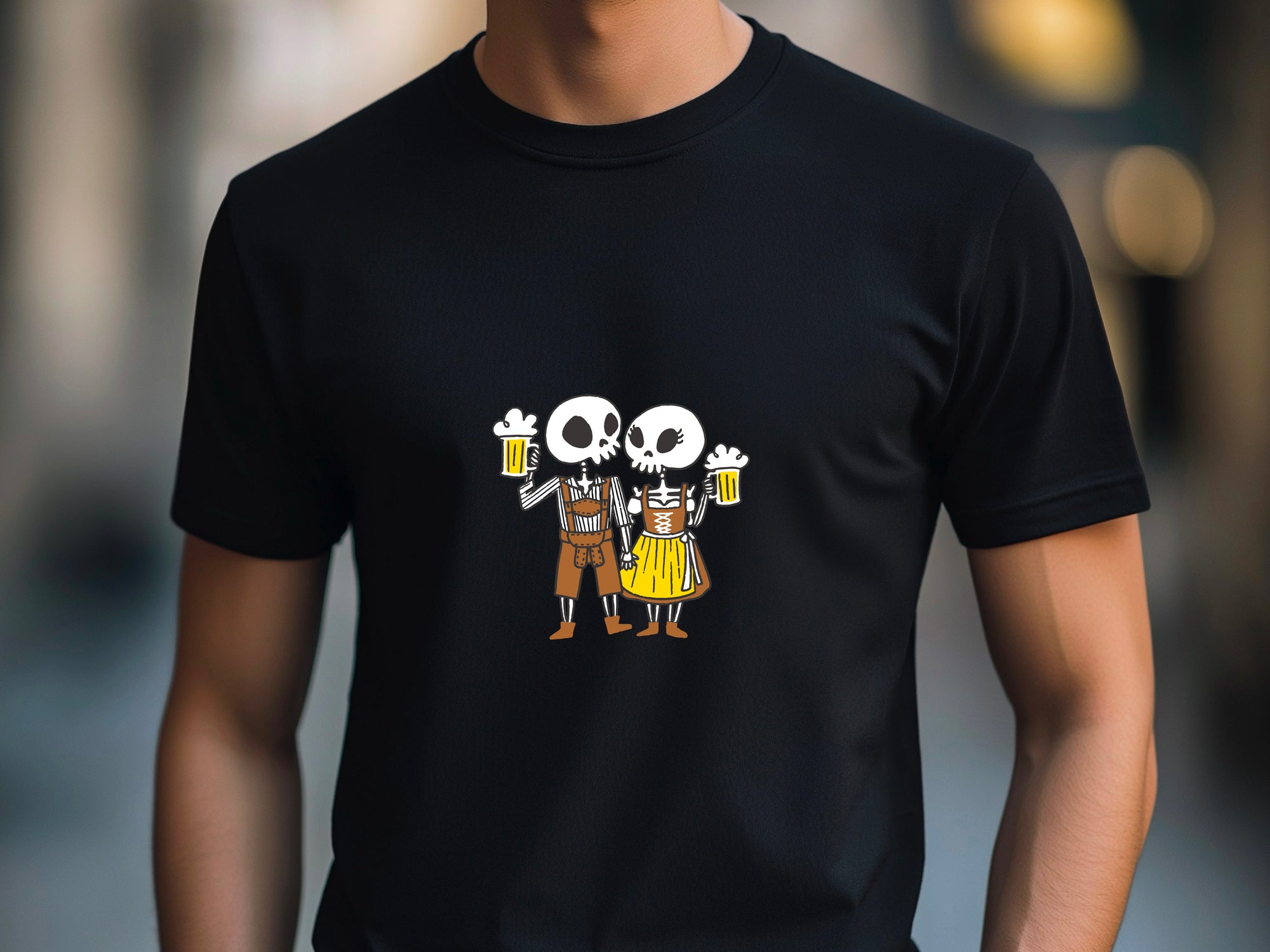Oktoberfest Funny Skeletons T-Shirt, Beer Festival Shirt, Group Drinking Team Tee, German Beer Lover Shirt, Cheers Halloween Ghosts Shirt